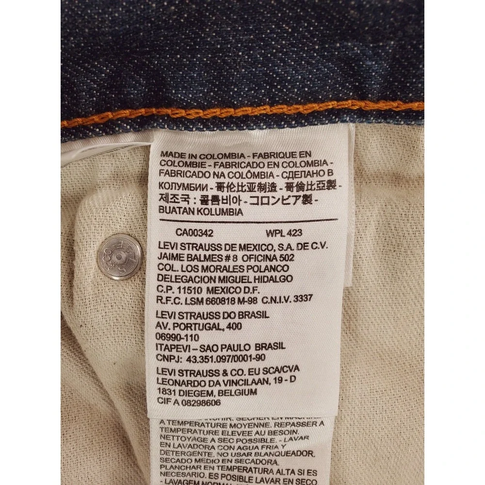 Levis 550 Jeans Mens 44x30 Blue Relaxed Tapered Heavy Denim Baggy Work Pants
